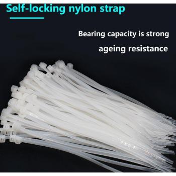 Self-locking cable tie white/black 4*200mm