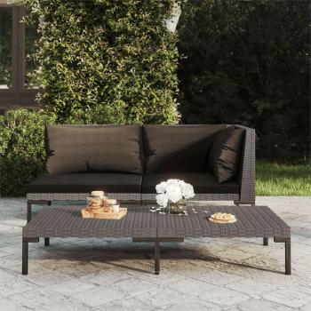 Coussiné Jardin Semi-Cercle Polyrotin – vidaXL