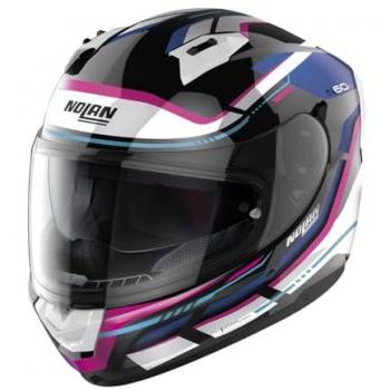 Casco Moto Integrale Nolan N60-6 LANCER 065 Bianco Blu Rosa taglia L