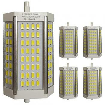 Bombilla LED R7s 30W 118mm 3000LM Regulable Blanco Frío 6500K