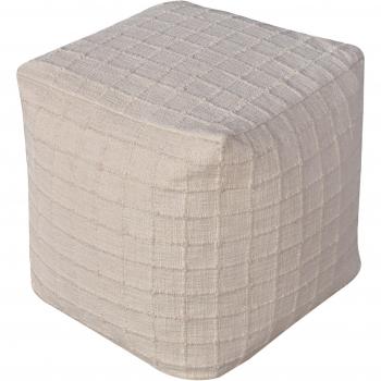 Pouf Nordic « House » en tissu tissé