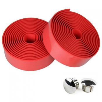Shock Absorbing Handlebar Tape for Road Bikes with Bar Plugs