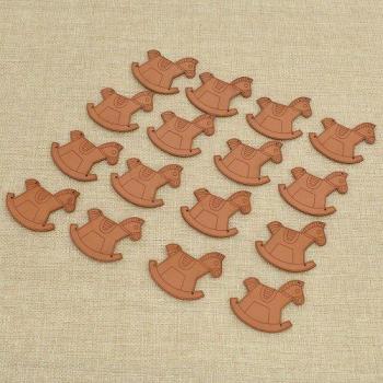20pcs Cute Sewing Machine Shape PU Leather Tags for Handmade Bags and Shoes