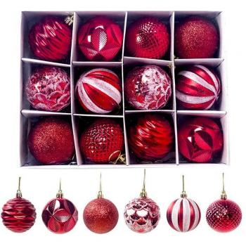 Bolas colgantes de Navidad 12 piezas 60mm