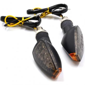 Bjmoto 2Pcs Universal LED Motorcycle M10 Amber Turn Signal Indicators