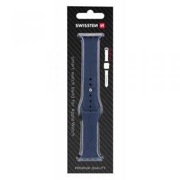 Correa Swissten de silicona para Apple Watch 38-40mm color navy