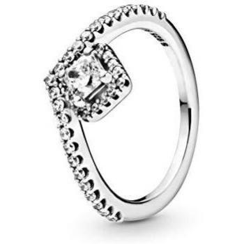 PANDORA funkelnder quadratischer Ring aus Silber 198420C01
