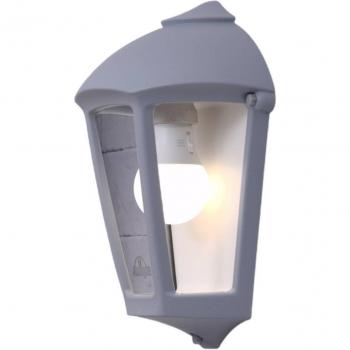 Applique esterna Fabio, grigio/chiaro, resina sintetica, E27 CCT