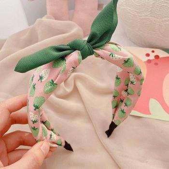 Diadema coreana con dibujo de fruta para niña y bebé