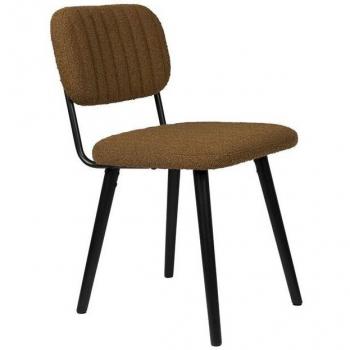 Chaise Rétro Capitonnée en Bouclette – Modèle Boîte à Design