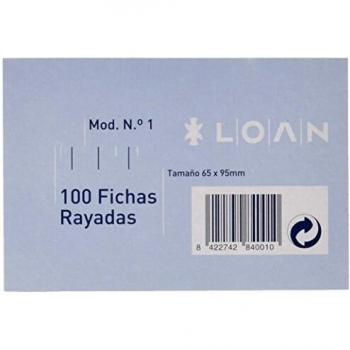 Fichas Rayadas Nº1 6,5x9,5cm Loan
