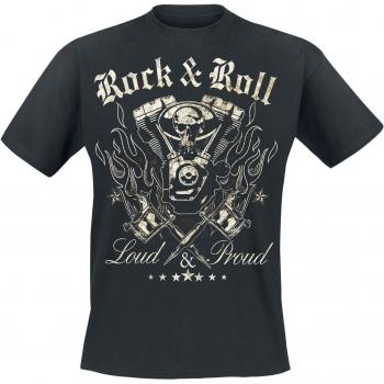 Laut und Stolz - Rockabilly T-Shirt - M - für Herren - schwarz