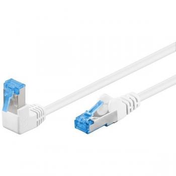 Patchkabel Cat.6a S/FTP (PiMF), 1x 90° gewinkelt