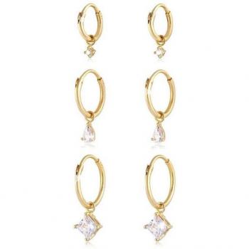 Orecchini in argento sterling 925 con pendenti di zirconi