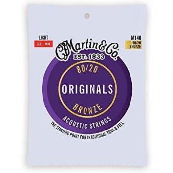 C.F Martin Guitar Original Acoustic M140 80/20 Bronze Acoustic Guitar Strings - Light, Light