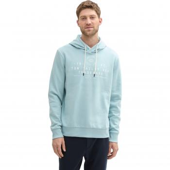 Felpa con cappuccio Tom Tailor, modello 1087, stampa Dusty Mint Blue