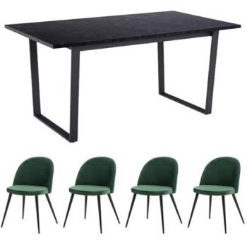 Ebuy24 Esstisch Tilst in Schwarz