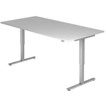 Mcbuero.de Elektrischer Sitz-Steh-Schreibtisch 200x100cm in Grau/Silber