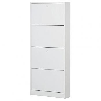 Scarpiera 4 ribalte mod. multiuso cm 62X18 h. 148 bianco