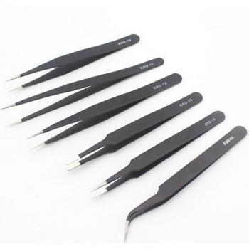 6pcs ESD Anti-Static Tweezers Set