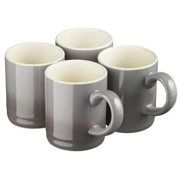 Mini Colourful Stoneware Coffee Cups – Set of 4 (100 ml) in Grey
