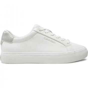 Scarpe Calzamaglia CK Bianca con Logo Stampato Donna