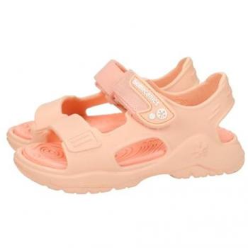 Sandalias de playa para niña salmón con velcro