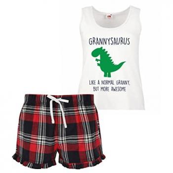Red Grannysaurus Dinosaur Nightwear for Women (XS)