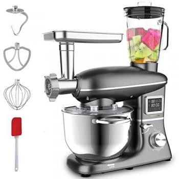 Robot Pâtissier Hyundai 1500W 6.2L 6 Vitesses Blender Hachoir Spatule