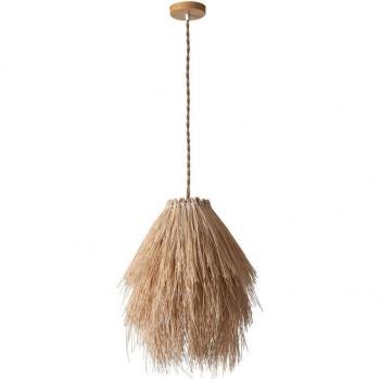 Iluzzia lámpara colgante de rattan crema