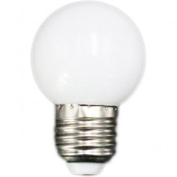 E27 1W Frosted LED Globe Bulb - Colorful White/Red/Green/Blue/Yellow 220V - 1PC