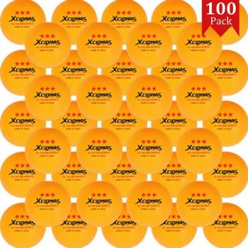 XCLOHAS 100 Count 3-Star Table Tennis Balls