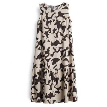 OPUS Midikleid Wicy Wildflower – Braun, Damen, Größe 34