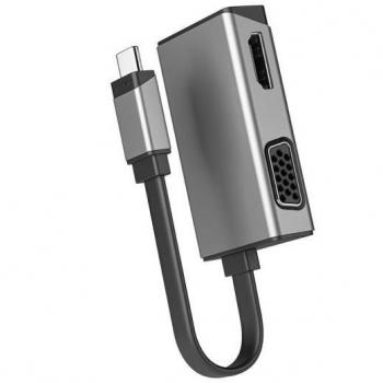 Docking Station USB-C Argento 3.2 Gen 1 con HDMI e VGA per Notebook