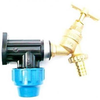 Farm & Field Hardware MDPE Compression Wall Plate Elbow
