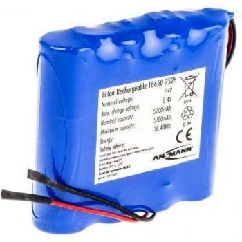Ansmann Lithium‑Ion Batterienpaket 7,4 V 5,2 Ah (2S2P)