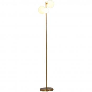 Lámpara Dorada Melinda 150 cm Esferas de Vidrio Blanco