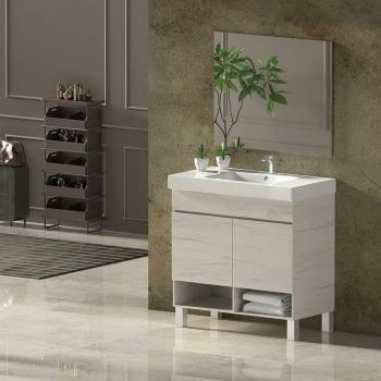 Meubles de Salle de Bain Nebari avec Lavabo et Miroir