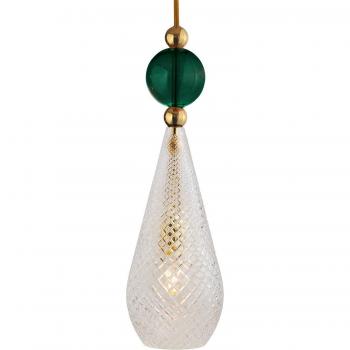 Sfera in cristallo dorato a scacchiera verde EBB & FLOW