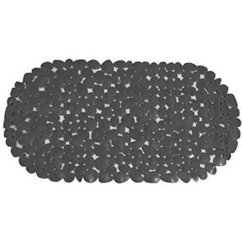 MSV Badezimmer Teppich Kieselstein-Optik 68x35cm Weiß