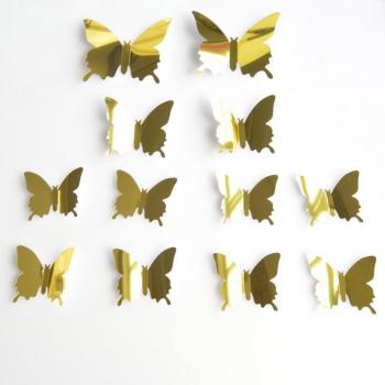 Autocollants muraux papillon 3D 12 pièces