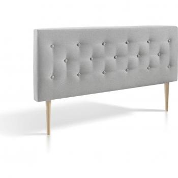 Tête de lit design Oslo 90x100 cm en tissu gris
