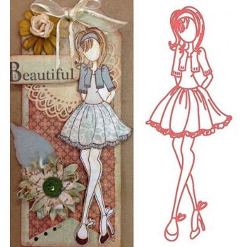 Lovely Girl Shape Die for Scrapbooking