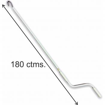 Toldo Roll‑Pro 180 Blanco – Manivela de Acero con Gancho Fijo