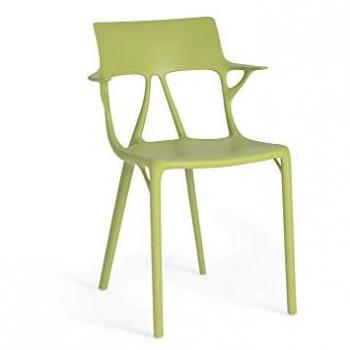 Sedia A.I. Kartell Verde con braccioli