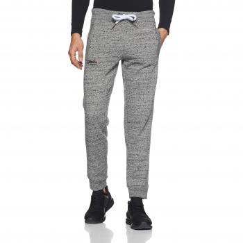 Superdry Herren T-Shirt Sporthose ORANGE LABEL JOGGER Einfarbig, Grau (Flint Grey Grit XJE), Medium