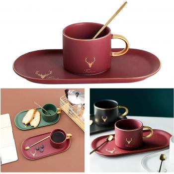 Taza Premium con Bandeja