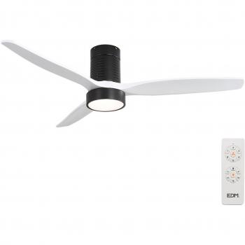 Ventilador de techo efecto madera luz led 3000/4000/6000k kara edm