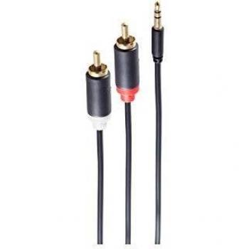 Shiverpeaks BASIC-S Audiokabel Super Slim, 1,5 m 3,5 mm Mini-Klinkenstecker - 2 x Cinchstecker, stereo (BS33983-S)