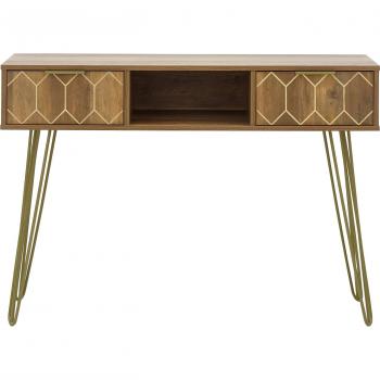 Orleans Brown Console Desk with 2 Drawers